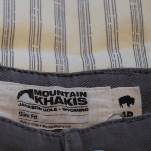 Mountain Khakis Gunmetal Charlie ORGANIC Cotton-Blend Slim Pants 4 P - Picture 6 of 8